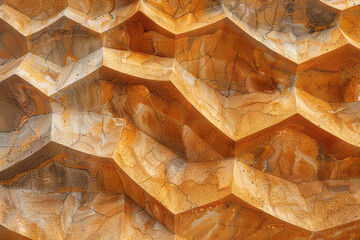 Aufkleber - A photograph capturing a series of geometric patterns in the sand that appear to be large, intricate