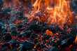 © ADDICTIVE STOCK - Glowing Embers and Flames in a Fire Pit. Generative AI image