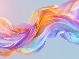 Wall Mural - Abstract background with colorful pastel colors, soft shapes and smooth gradients 