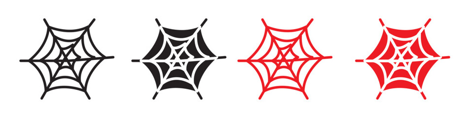 Halloween-Themed Spider Web Icon for Spooky Celebrations