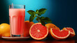 Refreshing Grapefruit Juice and Fresh Citrus Fruits. Generative ai.
