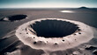 © YU - Pictures of huge craters on a desolate alien wilderness