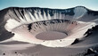 © YU - Pictures of huge craters on a desolate alien wilderness