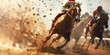 horse racing, beautiful 3d design for You project-AI generated image
