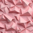 3d rendering, abstract background, origami pattern, pink triangles