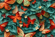 Abstract background with butterflies and flowers. Vector illustration. Eps 10.