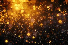 Abstract Gold Glitter Background With Fireworks Holiday Celebration Concept Digital Art