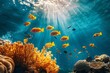 Marin wildlife in underwater sea environment: a nature