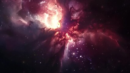 Wall Mural - blue red deep space galaxy nebula. cinematic celestial background depicting astrology and space expl