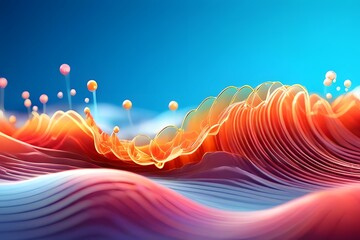 AI generated illustrations for the concept of physics on the topic of Wave Wonders.