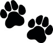Dog paw print. Paw icon. Vector illustration.
