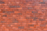 Fototapeta Zachód słońca - Background of old vintage brick wall ,Weathered texture,old , red brick wall background, grungy rusty blocks.