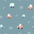 © saint_antonio - Cute Cars Seamless Pattern, Childish Cartoon background, vector Illustration