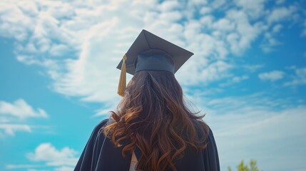 Wall Mural - Young Graduate Embracing Future Horizons