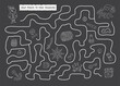 Labyrinth, Maze game for children. Logical puzzle for kids. Quest to find the right path for a Pirate to treasure. Vector illustration A4 - ready to print format