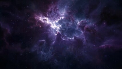 Wall Mural - purple blue deep space galaxy nebula. cinematic celestial background depicting astrology and space e