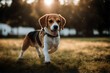 fetch beagle Playing dog cute catching vitality outdoors leisure man one animal toy sunny canino young pet trainer pedigree lifestyle recreation horizontal