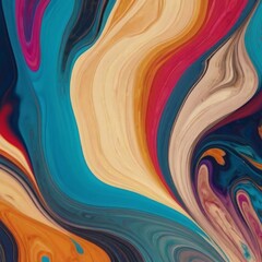 Wall Mural - abstract background with colored spots of paint in the style of watercolor. AI generated