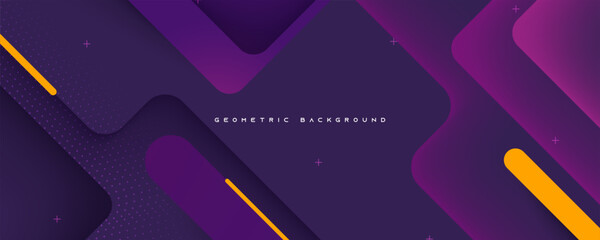 Wall Mural - Abstract gradient purple geometric shapes background