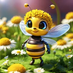 Poster - bee on a flower