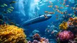 Submarine Exploring Coral Reefs: A Journey of Underwater Marine Transport and Discovery