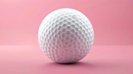 globe sphere orb golf concept on pastel pink background