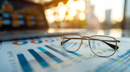 Poster - Analyzing a business concept's statistics. Financial planning. Financial analysis. Management strategy.