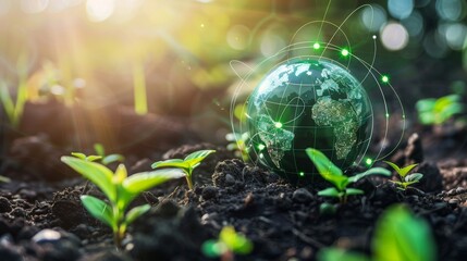 Poster - SDGs, Sustainable Development Goals. Concept of environmental technology.