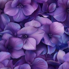 Wall Mural - Close up of a bunch of purple flowers, suitable for nature-themed designs