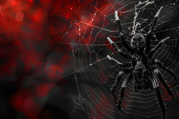 Wall Mural - Spider on the web.
