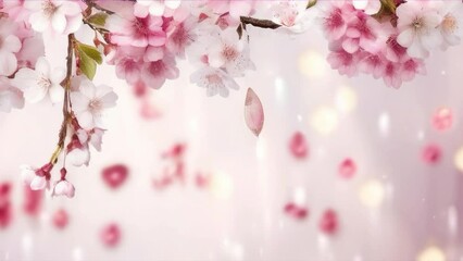 Sticker - sakura blossom background.