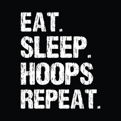 Canvas Print - Eat sleep hoops repeat,  hoops, 