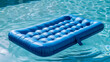 inflatable mattress in the pool