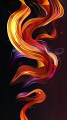 Wall Mural - Luxurious abstract scene with red and golden liquid merging in a mesmerizing wavy pattern. Abstract multi color waves merging in a seamless modern design. Generative ai