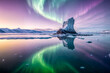 Mare Artico- Riflessi di Aurora Viola durante l'Inverno