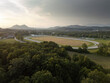 Aerial view of hippodrome in Ljubljana, Slovenia