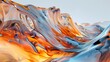 Witness the captivating interplay of color and form as abstract waves of orange, blanc, and blue come to life on the canvas, their dynamic energy and graceful movement