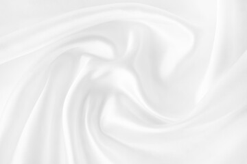 Wall Mural - close up of white wavy blurry fabric texture background