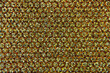 Close up of the rhinestone golden background