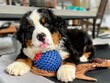 Bernese Mountain Dog Puppy with Toys