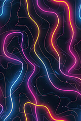 Poster - neon line seamless, illustration