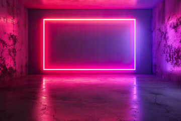 Canvas Print - neon neon frame wall in the style of minimalist