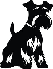 Wall Mural - Miniature Schnauzer silhouette