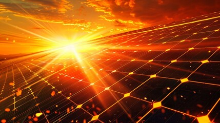 Energy Spark: A photo of a solar panel array capturing sunlight