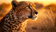 A good specimen of leopard prepared for hunting