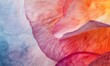 Produce a captivating close-up shot of a delicate flower petal against a rich, gradient background using watercolor Enhance the softness and vibrant hues to evoke subtle beauty