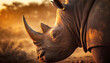 A rhinoceros specimen in Africa