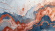 abstract watercolor mountain background; red and blue backdrop, a stylized representation of a mountainous landscape. Fluid lines in shades of red, white, and blue meander across the canvas