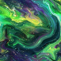 Wall Mural - Vibrant Cosmic Swirls: A Mesmerizing Abstract Universe