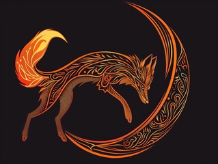 Sticker - Leaping fox logo